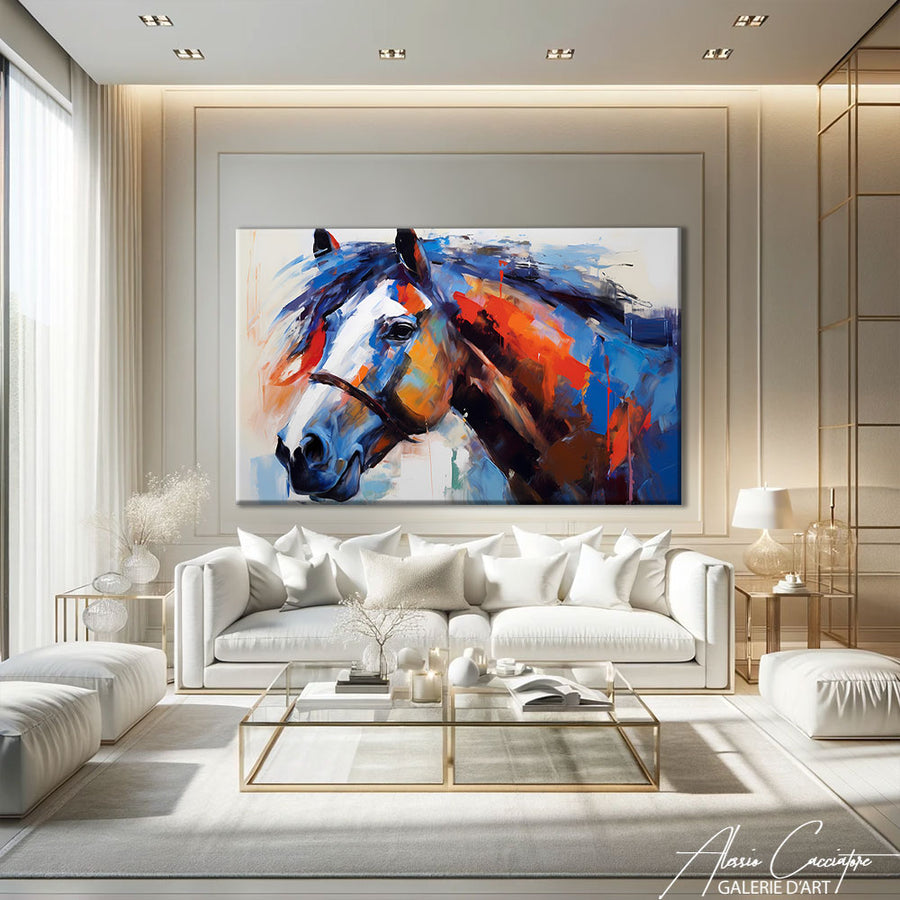 Tableau Peinture Cheval – mise en situation