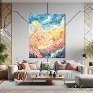 Tableau déco montagne vintage
