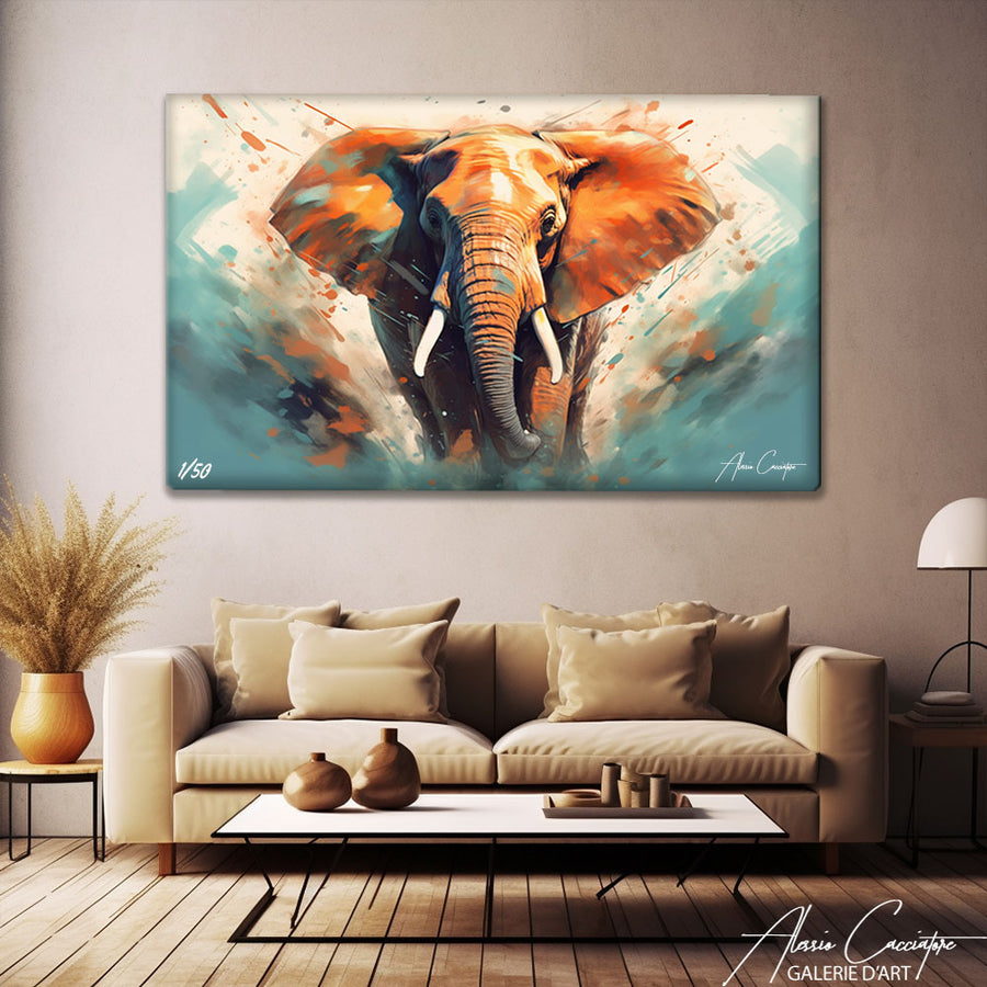 TABLEAU CHAMBRE ÉLÉPHANT – mise en situation