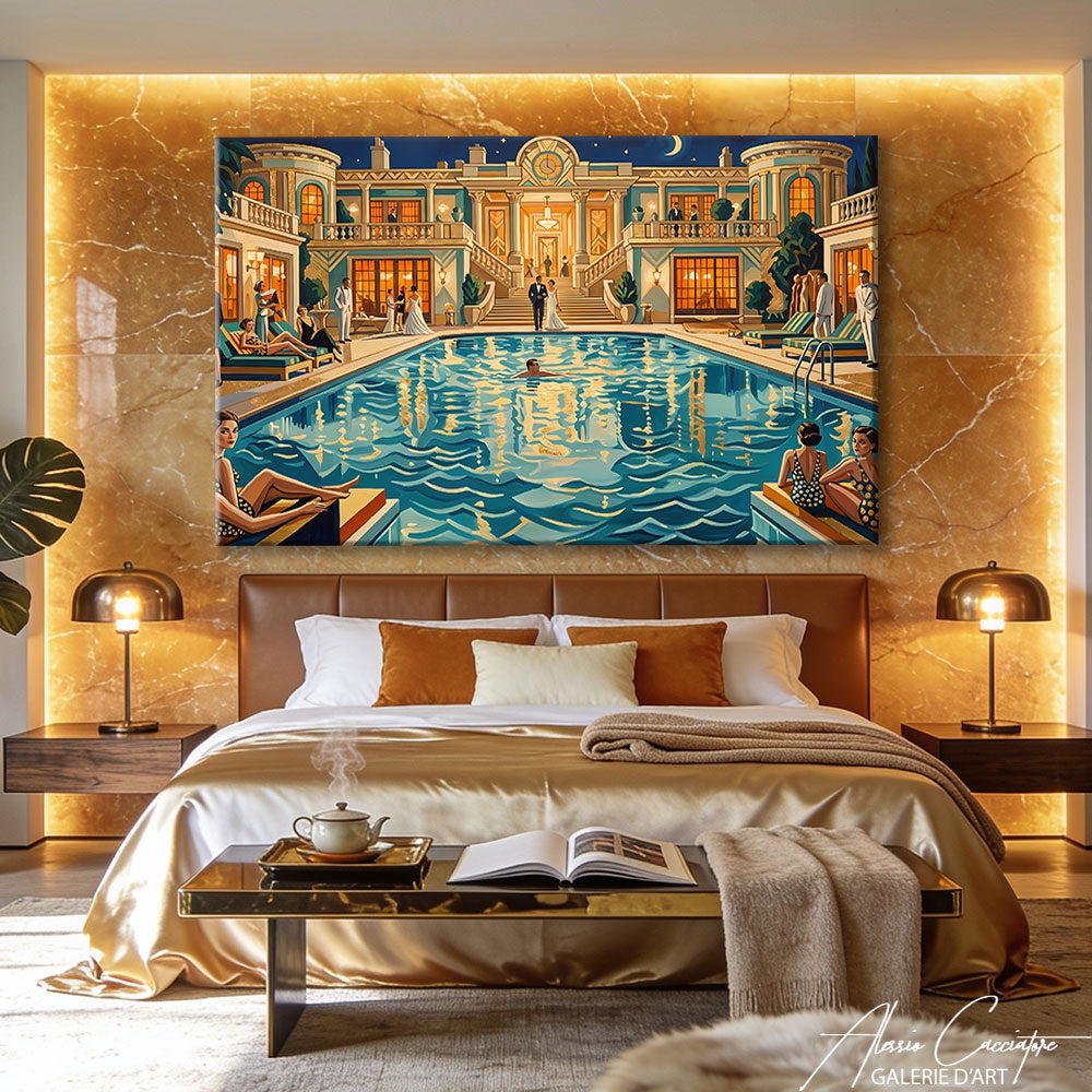 Toile Art Deco Chambre Adulte