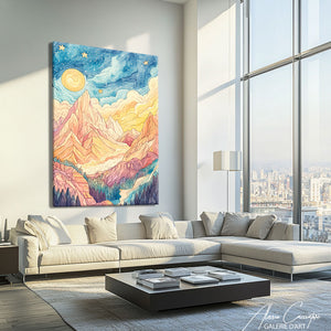Tableau montagne moderne
