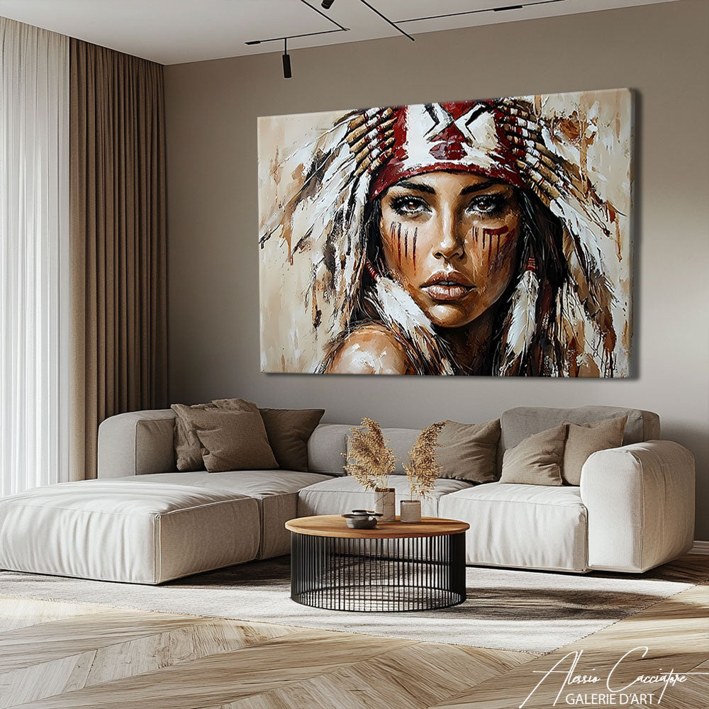 Peinture Femme Amérindienne
