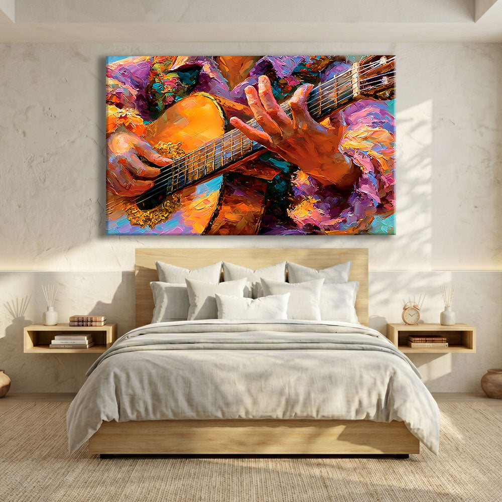 Toile Acrylique Guitare
