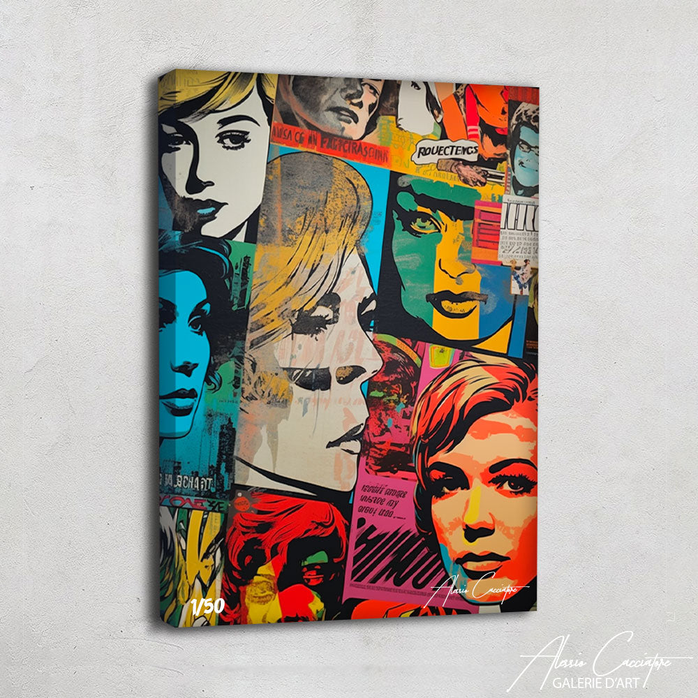 peinture street art collage