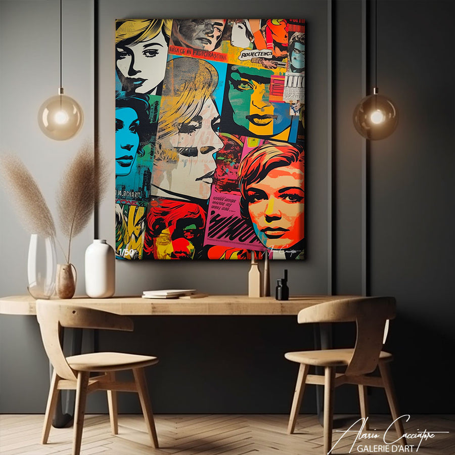 tableau street art collage – mise en situation