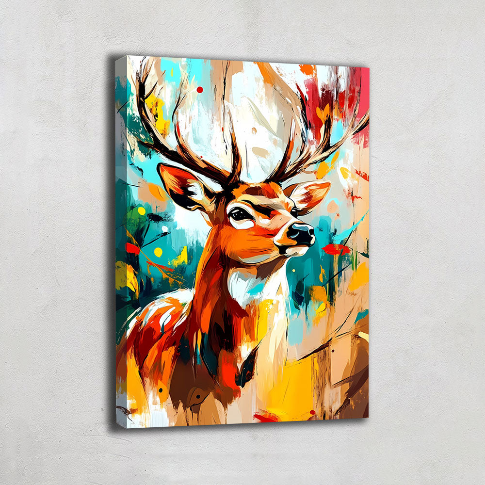 TABLEAU CERF ACRYLIQUE