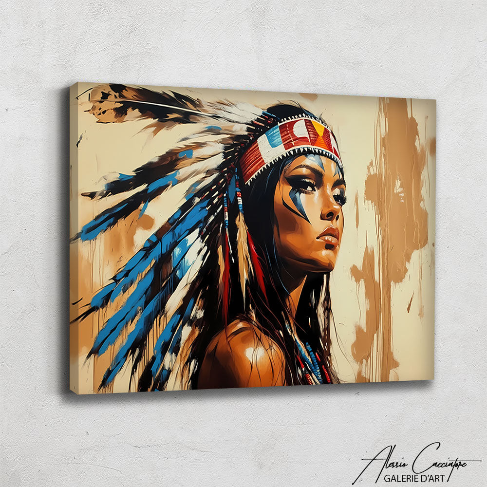 Peinture Amérindienne Visage