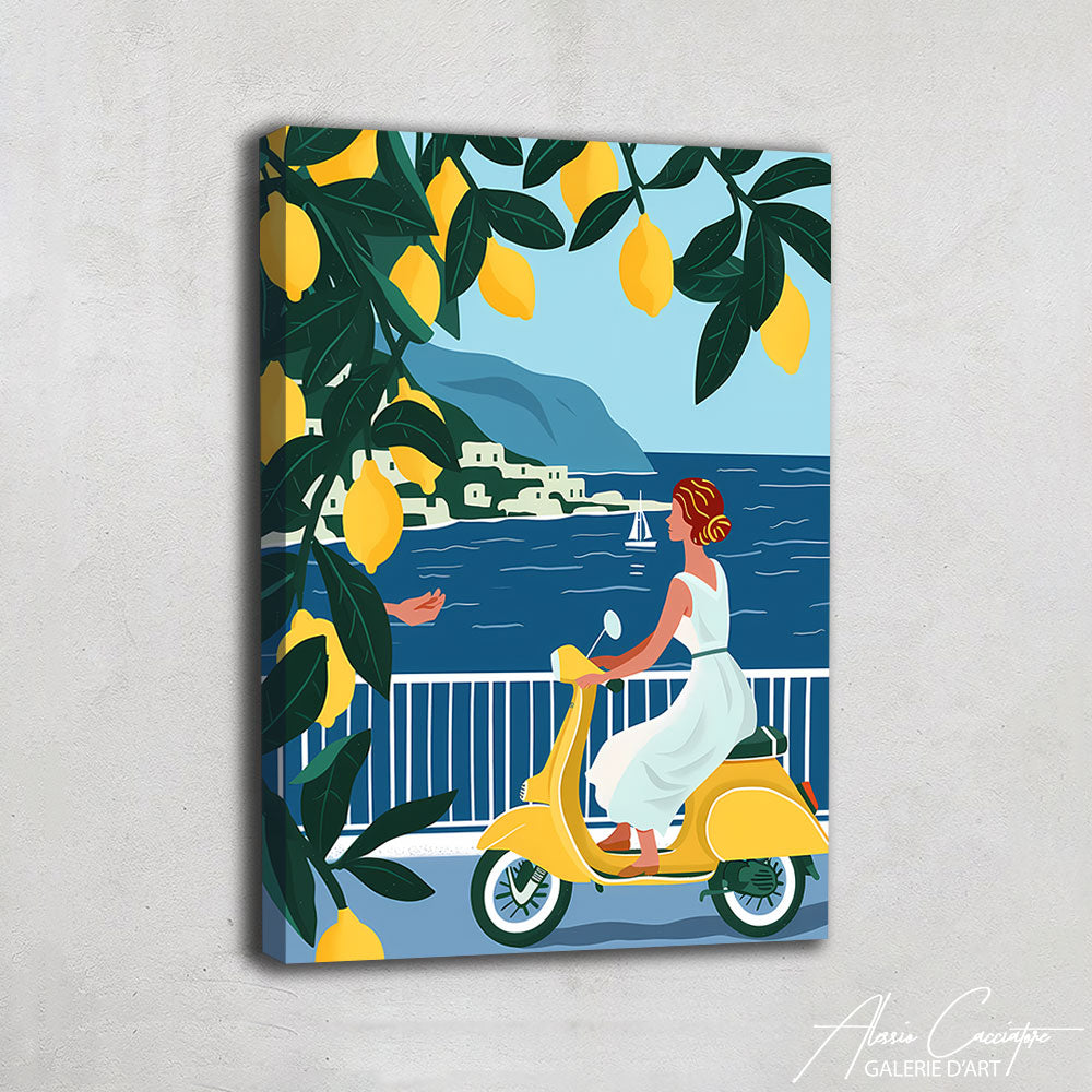 Tableau Contemporain Bord de Mer