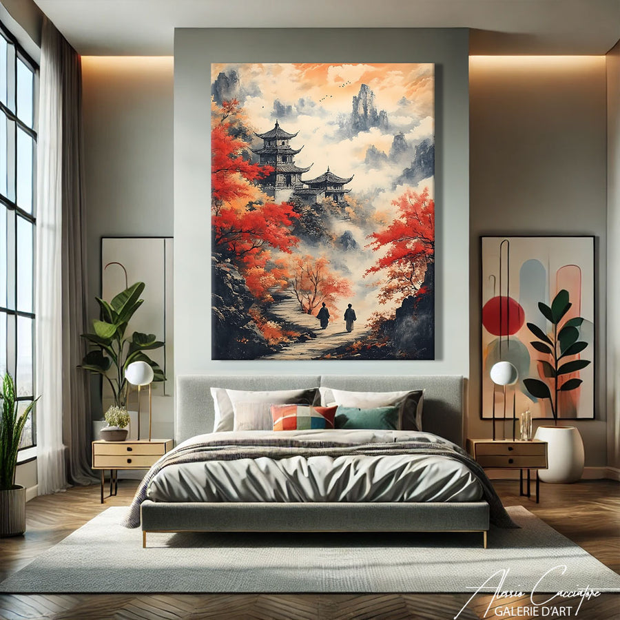 TABLEAU PAYSAGE ASIATIQUE ZEN – mise en situation
