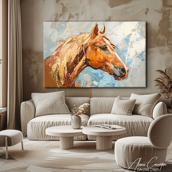 tableau toile cheval 