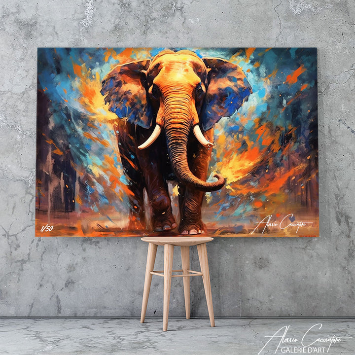 tableau elephant peinture 