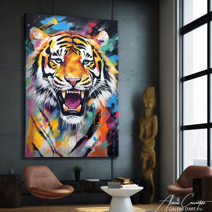 peinture tigre couleur