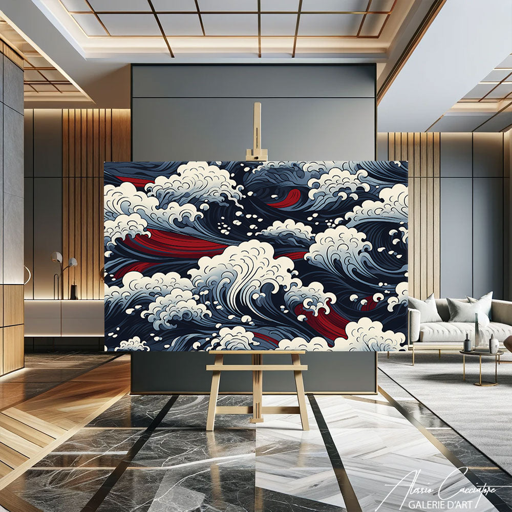 tableau de vague japonais