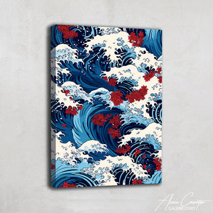 tableau japonais vague