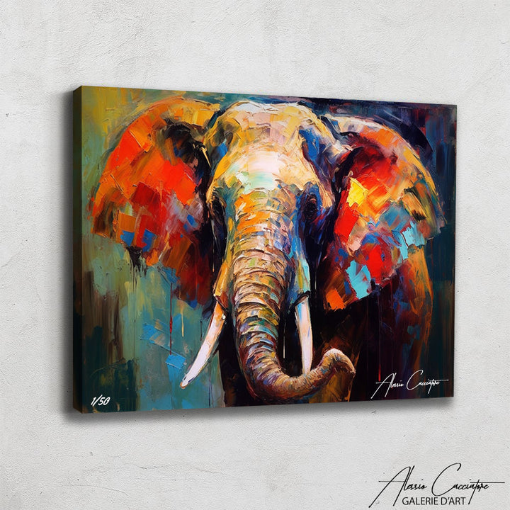 Peinture Africaine Éléphant