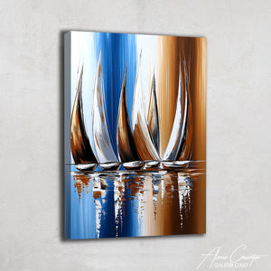 Tableau Contemporain Voiliers