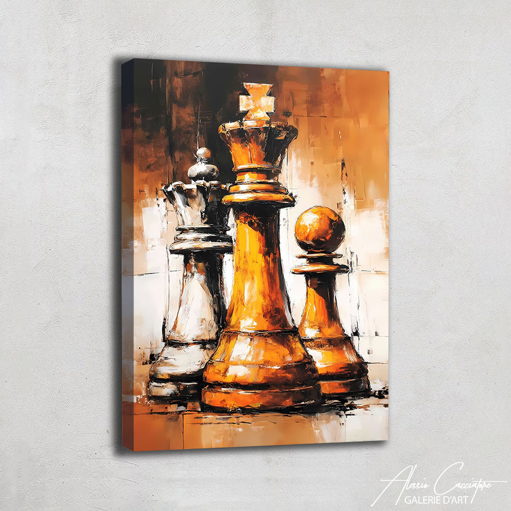 Tableau Abstrait Orange
