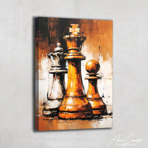 Tableau Abstrait Orange