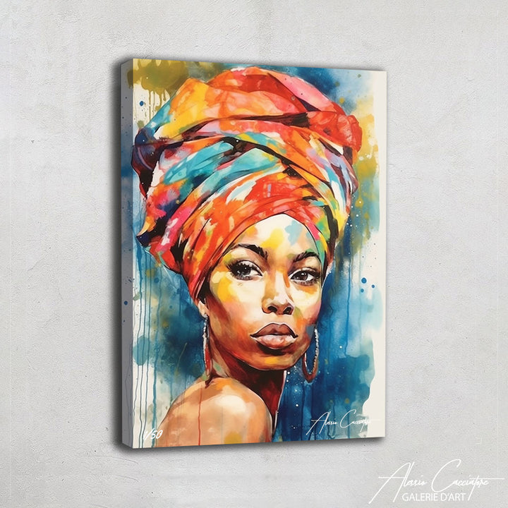 Tableau Peinture Africain Femme