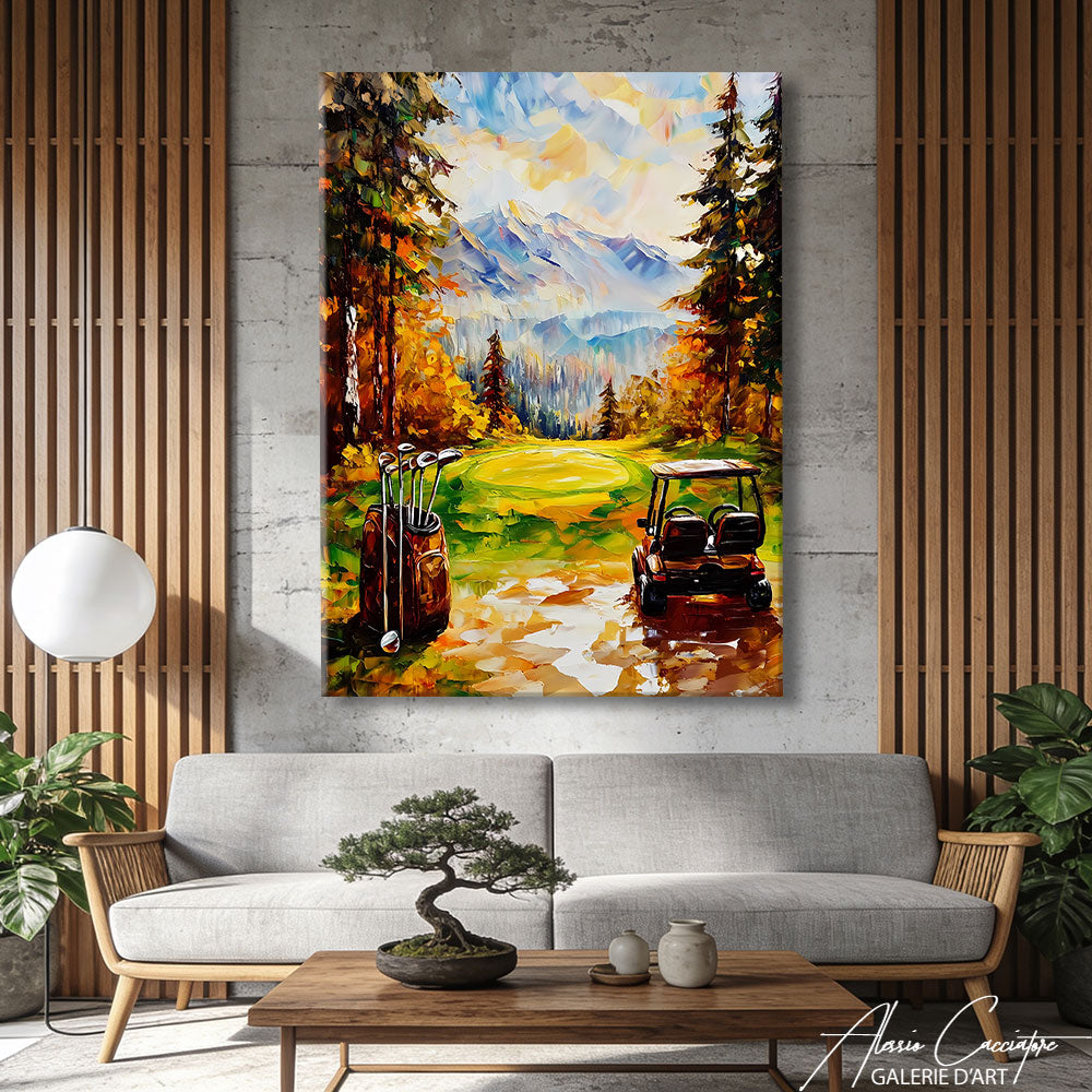 Peinture Golf Paysage