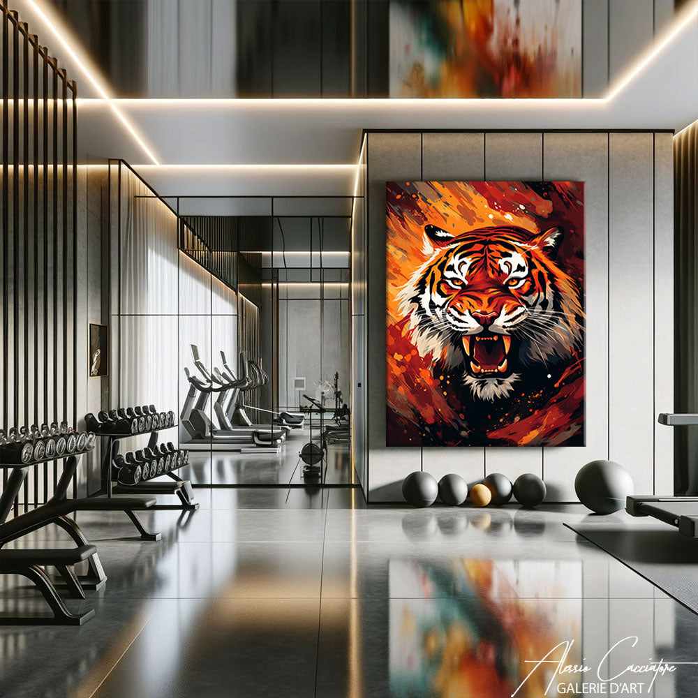 tableau tete de tigre