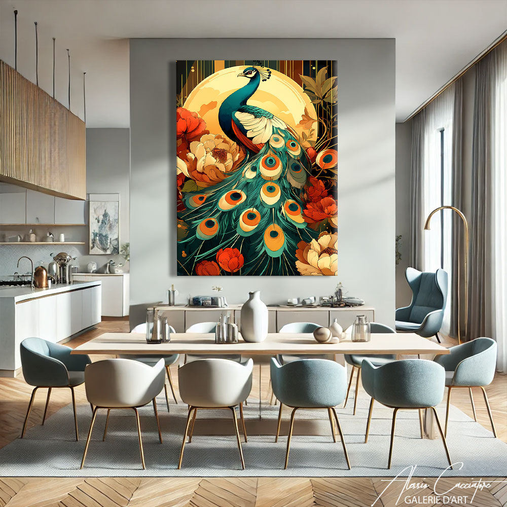 Décoration murale paon
