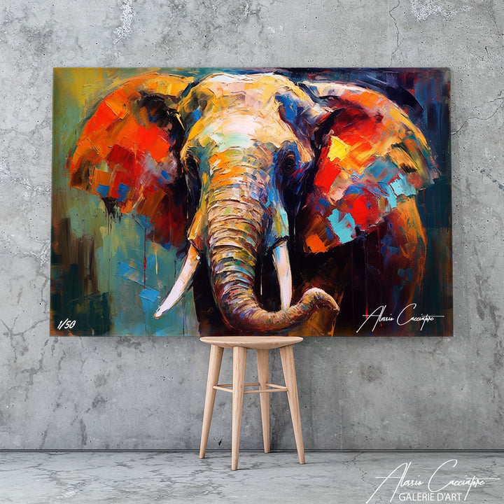 tableau éléphant africain