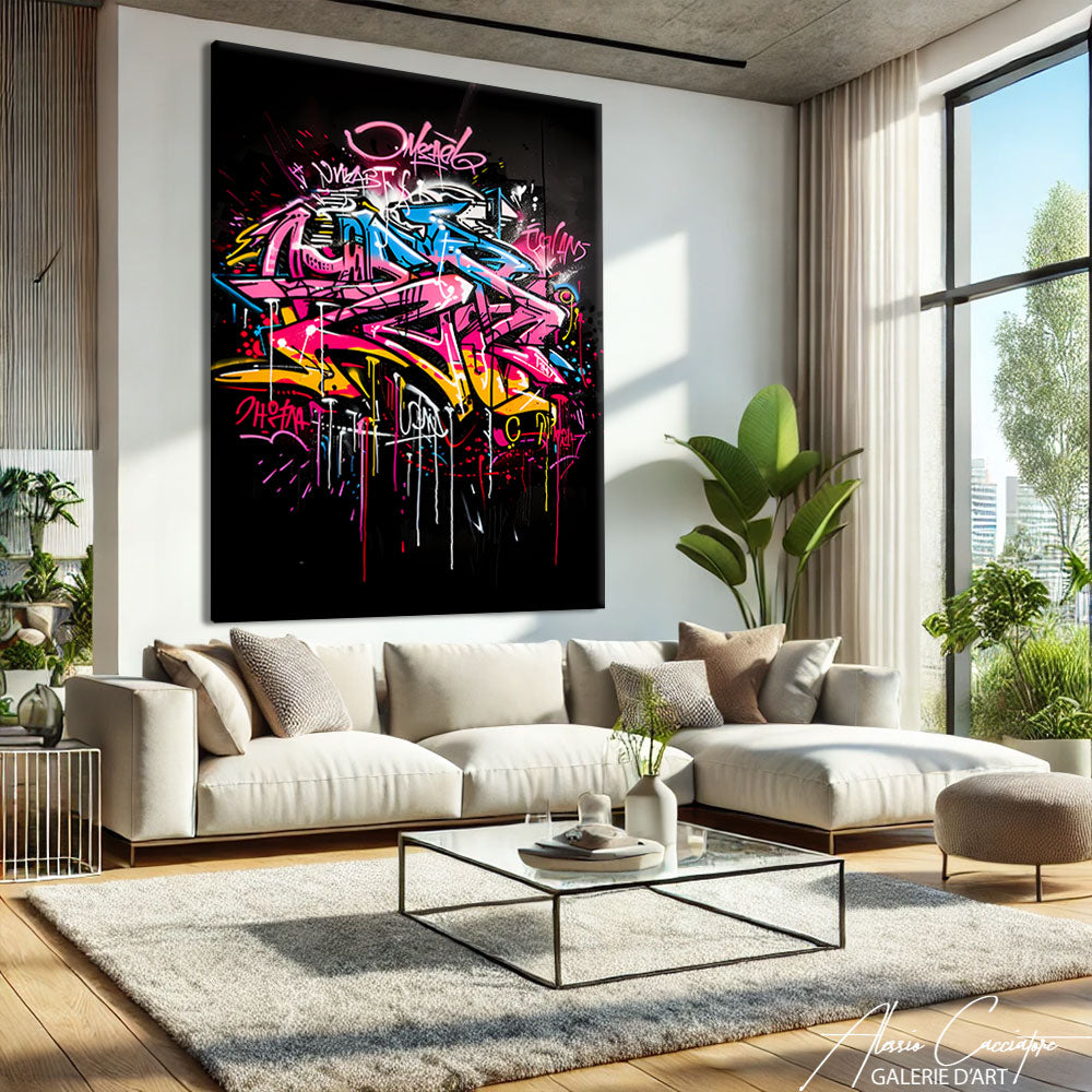 cadre tableau street art
