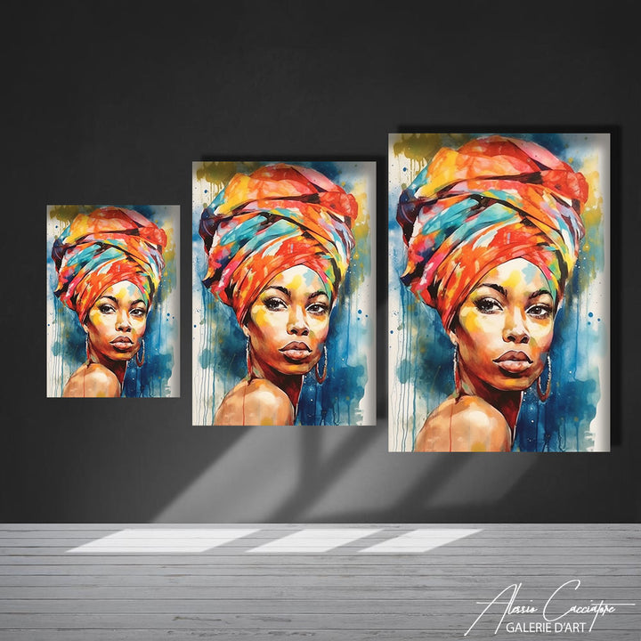 tableaux femme africaine