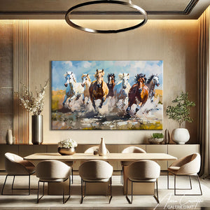 tableau cheval abstrait