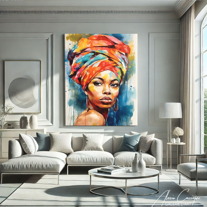 Tableau Africain Femme