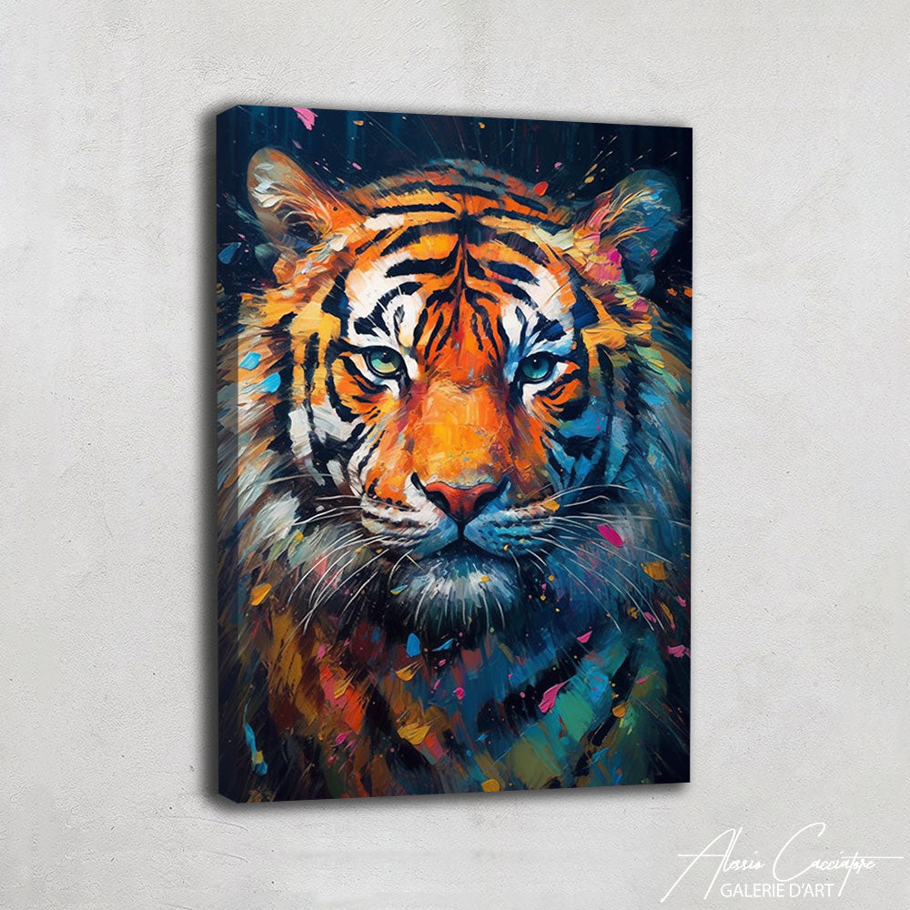 Tableau Tigre Bleu