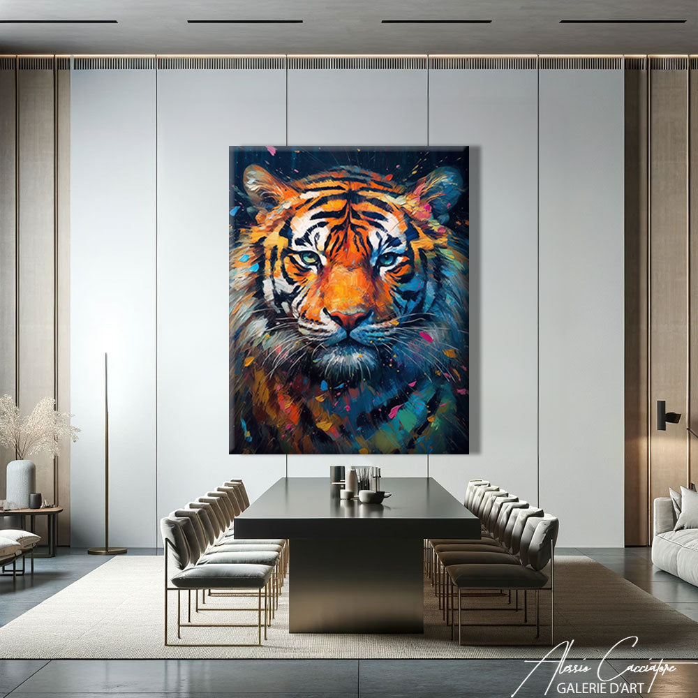 Tableau Tigre Bleu