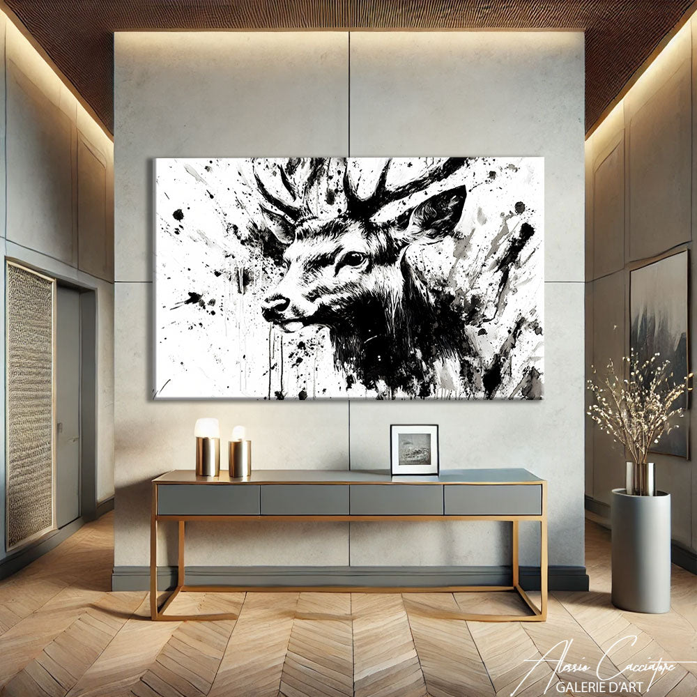 TABLEAU CERF NOIR