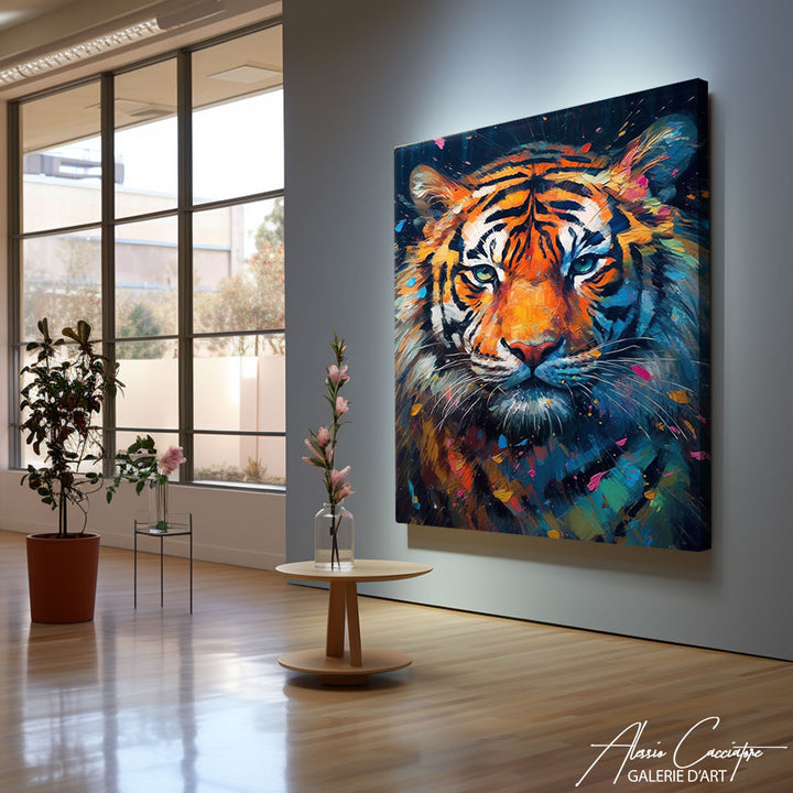 tableau tigre peinture 