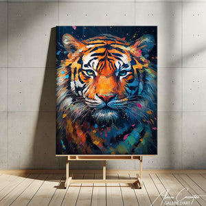 tableau tete tigre