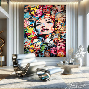 tableau femme pop art