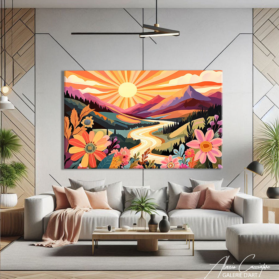 Grande Toile Montagne – mise en situation