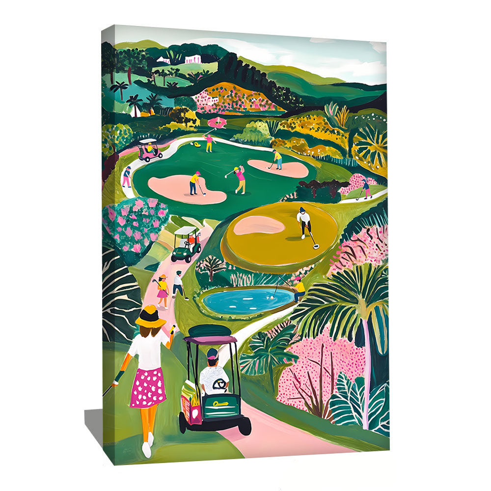 Tableau Contemporain Golfeur