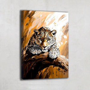 TABLEAU LÉOPARD ABSTRAIT