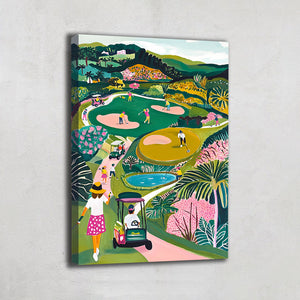 Tableau Contemporain Golfeur