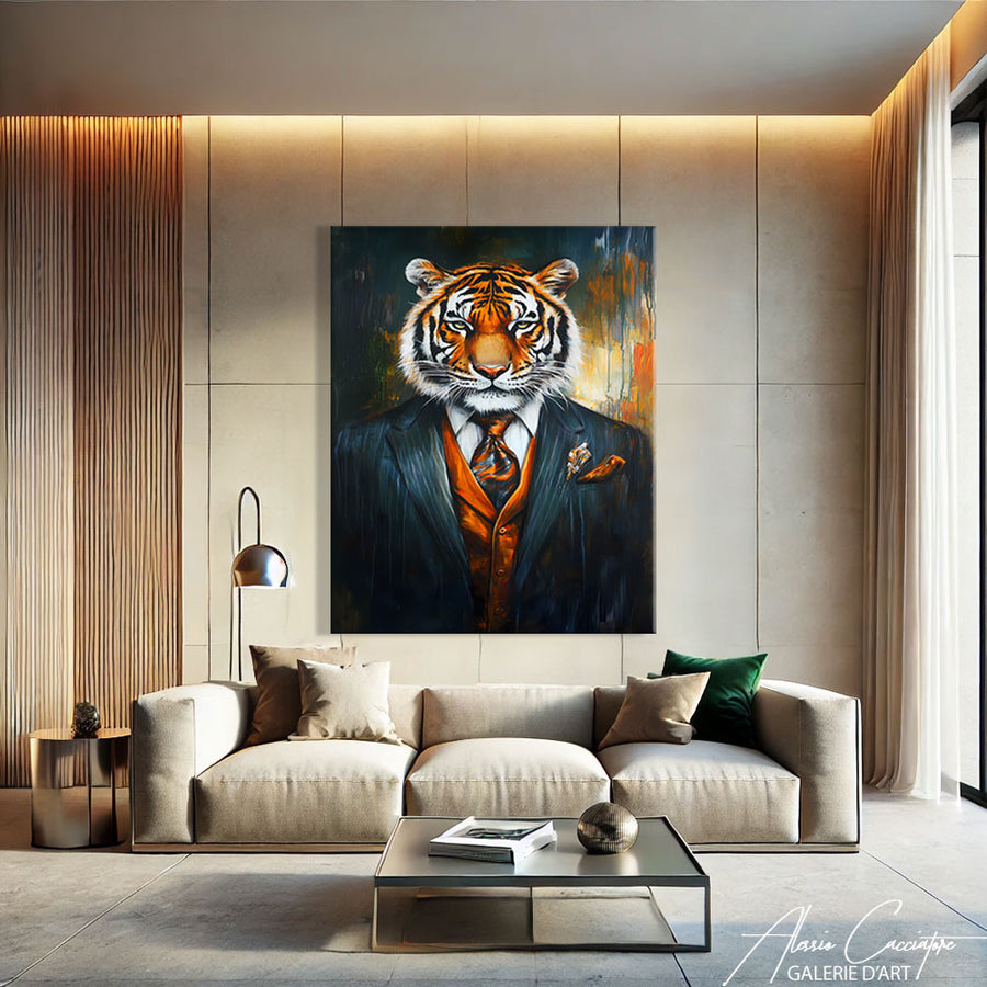 Peinture sur Toile Tigre – mise en situation