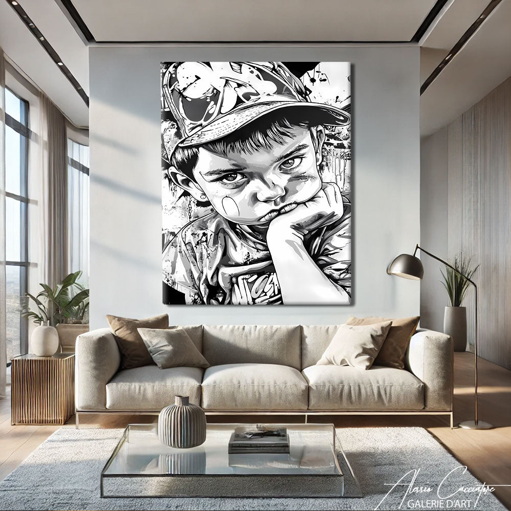 cadre tableau street art
