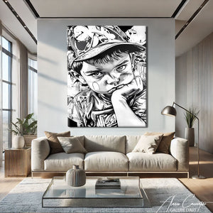 cadre tableau street art
