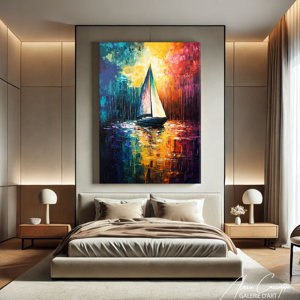 Tableau De Bateau En Mer