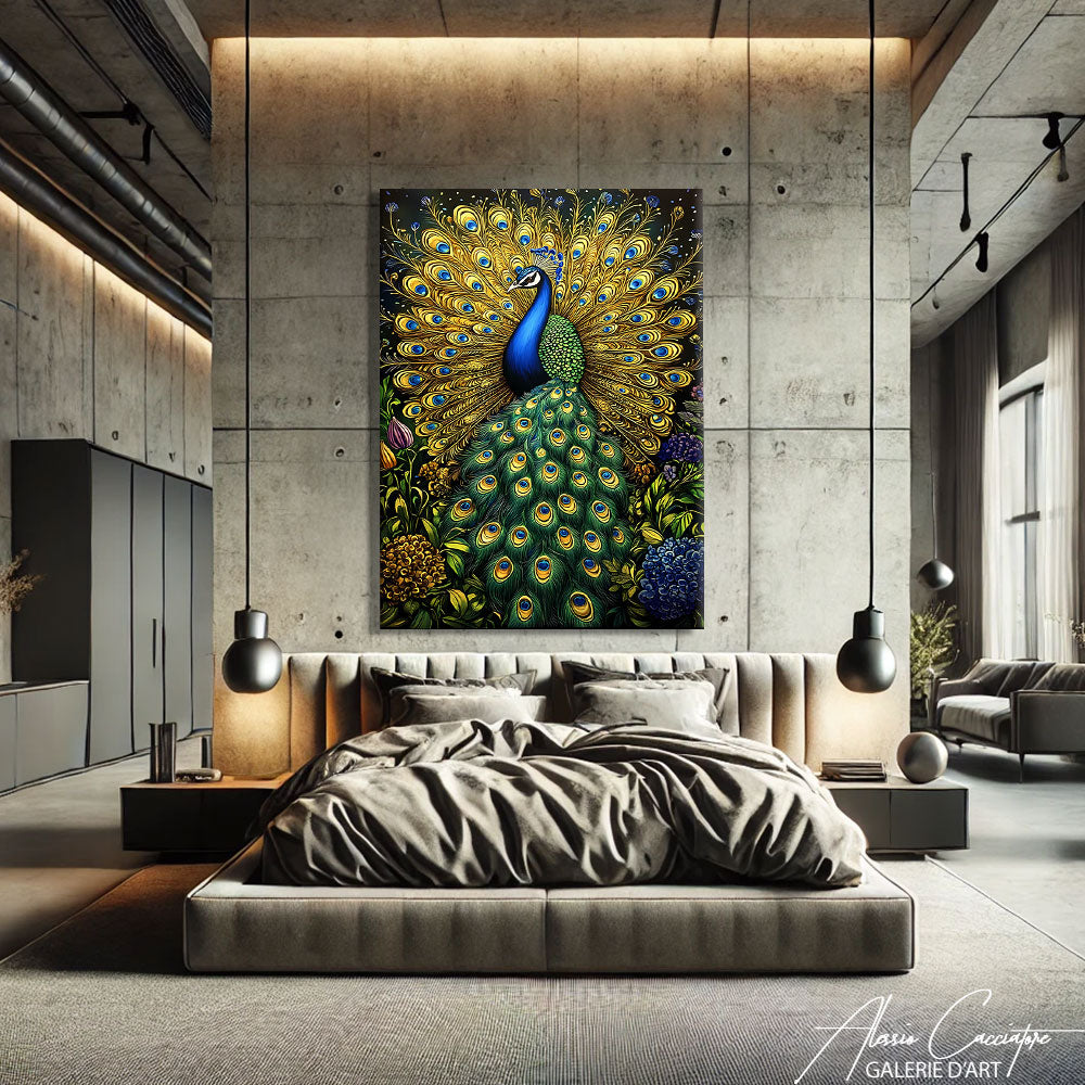 Décoration murale paon