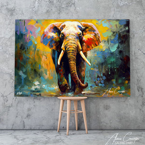 peinture artistique éléphant 