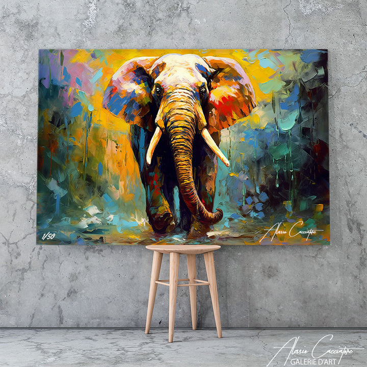 peinture artistique éléphant 