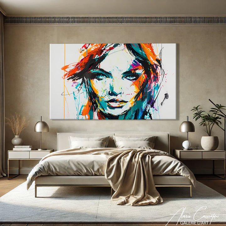 Peinture Visage Femme Abstrait
