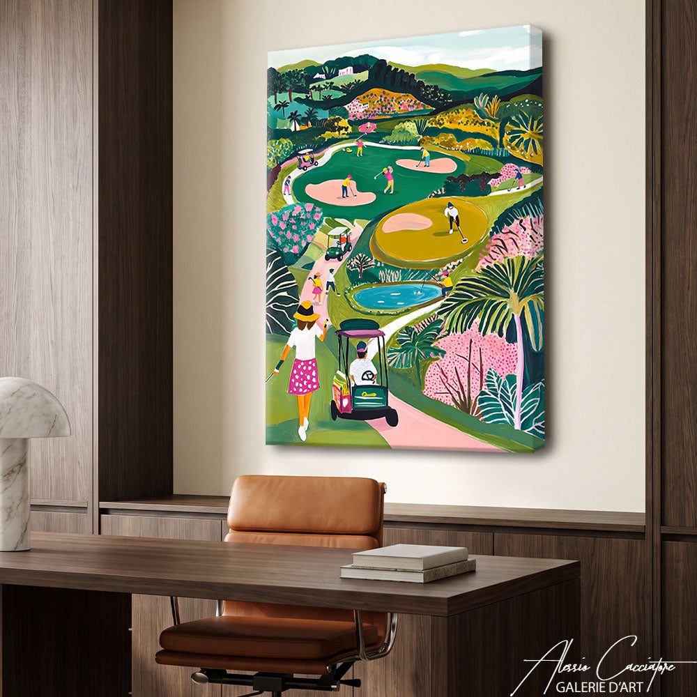 Décoration Murale Contemporain Golfeur
